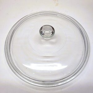 Vintage 624C Pyrex Glass LID ONLY Fits 2 Qt Round Casserole Baking Dish Ribbed